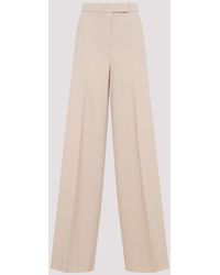 Max Mara - Wide Leg Virgin Wool Pants - Lyst