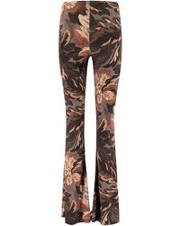Etro - Printed Flared Trousers - Lyst