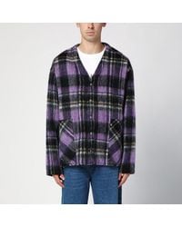 Palm Angels - Check Wool Over Shirt Jacket For - Lyst