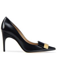 Sergio Rossi - Sr1 Leather Pumps With Pointed Toe And Distinctive Design - Lyst