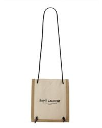 Saint Laurent - Two-Tone Canvas Universite Crossbody Bag - Lyst