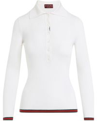 Gucci - Polo Knit Web T-Shirt - Lyst