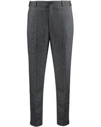 Moncler - Wool Blend Herringbone Trousers - Lyst