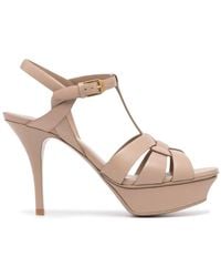 Saint Laurent - 105Mm Tribute Platform Sandals - Lyst