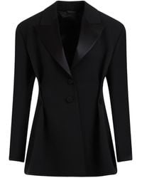 Givenchy - Elegant Virgin Wool Jacket With Peak Lapels For - Lyst