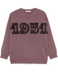 Max Mara - Logo Wool And Cashmere Jumper - Lyst
