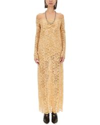 Rabanne - Elegant Long Dress With Sequins - Lyst
