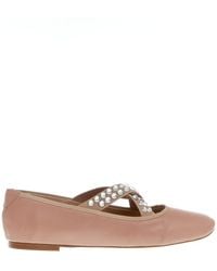Casadei - Elegant Ballerina Shoes With Cross Strap Design - Lyst