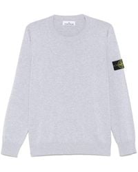 Stone Island - Crewneck Sweater With Logo - Lyst