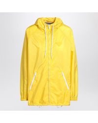 Prada - Lightweight Waterproof Raincoat With Hood And Drawstring Details For - Lyst