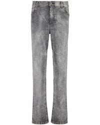 Balmain - Straight Cotton Mid-Rise Jeans - Lyst