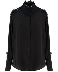 Ermanno Scervino - Elegant Cotton Blouse With Lace Details - Lyst