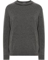 Brunello Cucinelli - Luxurious Cashmere Round Neck Long Sleeve Sweater - Lyst
