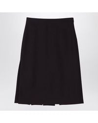 Fendi - Grain De Poudre Wool Skirt - Lyst
