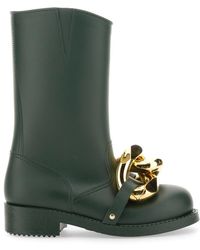 JW ANDERSON アンダーソン Chain チェーン Boots アンクルブーツ JW Anderson チェーンヒール レザーアンクルブーツ | ブラック