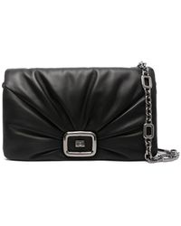 Roger Vivier - Viv' Choc Leather Clutch - Lyst