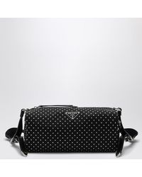 Prada - Mini Re-Nylon Shoulder Handbag With Studs - Lyst