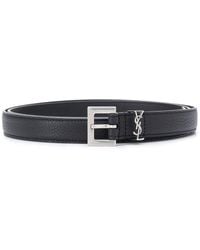 Saint Laurent - Monogram Appliqué Adjustable Belt - Lyst