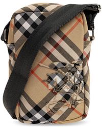 Burberry - Check Motif Mini Smartphone Case/Shoulder Bag - Lyst