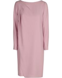 Emporio Armani - Asymmetrical Cady Dress With Gathering Detail - Lyst
