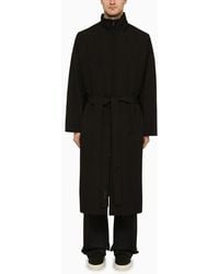 Fear Of God Wool High-neck Trench Coat in Black for Men | Lyst