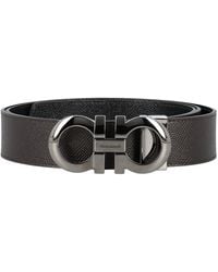 Ferragamo - Reversible And Adjustable Gancini Hook Belt - Lyst