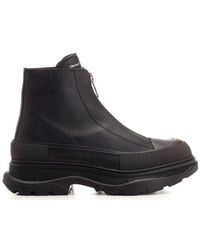McQueen - Smooth Leather Tread Slick Boots. - Lyst