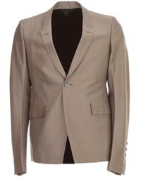 Rick Owens - Single Breasted Silk Cotton Jacket For - Lyst