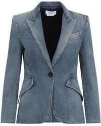McQueen - Denim Blazer - Lyst