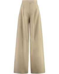 Max Mara - Wide Leg Trousers With Back Welt Pockets - Lyst