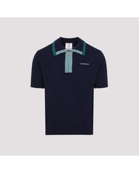 CASABLANCA - Merino Wool Tennis Polo - Lyst