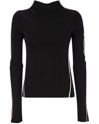 Max Mara - Fitted Long Sleeves T-Shirt With Contrasting Edges - Lyst