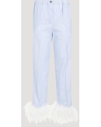 Miu Miu - Cotton Straight Leg Pants - Lyst