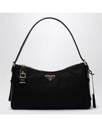Prada - Aimãe Large Re-Nylon And Leather Shoulder Bag - Lyst