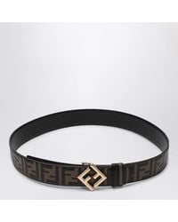 Fendi - Reversible Leather Ff Diamonds Belt For - Lyst