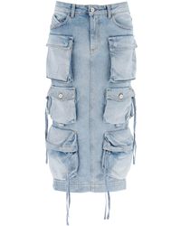 The Attico - Cargo Denim Skirt - Lyst