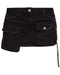 The Attico - Fay Low-rise Denim Miniskirt - Lyst