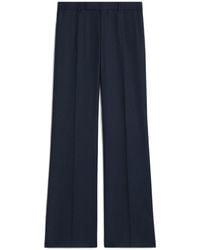 Celine - Mini Striped Wool Shorts - Lyst