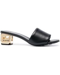 Givenchy - Chic Flat Sandals With Heel And Logo Detail - Lyst