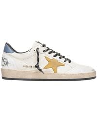 Golden Goose - Distressed Leather Sneakers 'Ball Star' - Lyst