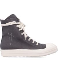 Rick Owens - Above Ankle Sneakers With Shark-Tooth Rubber Sole - Lyst