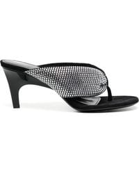 The Attico - Strass Embellished Thong Sandals - Lyst