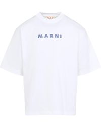 Marni - Striped Logo T - Lyst