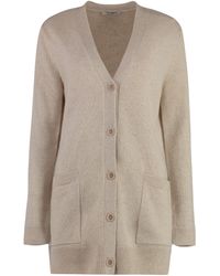 Max Mara - Wool And Cashmere Cardigan With Sequin Detail - Lyst