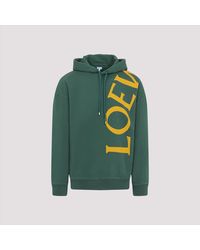 Loewe Puzzle Relaxed Fit Hoodie in Blue for Men | Lyst