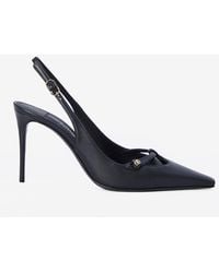 Dolce & Gabbana - Leather Slingback Décolleté Pumps - Lyst