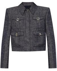 Givenchy - Mini Denim Jacket With 4 Pockets - Lyst