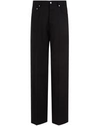 Rick Owens - Elevated Silk-Wool Low-Rise Jeans - Lyst