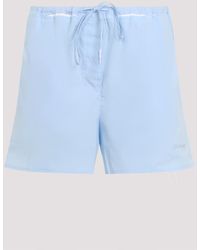 Miu Miu - Lightweight Cotton Mini Shorts For Summer - Lyst