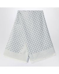 Gucci - Jacquard Wool And Silk Scarf With Frayed Edges - Lyst